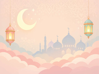 Ramadan Background and Eid background illustration 