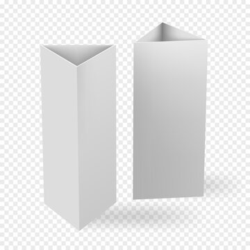 Blank paper triangle card table tent on isolated white background mockup
