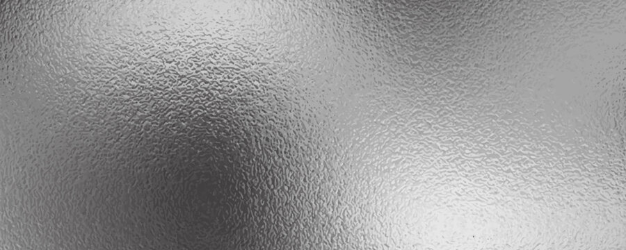 Vector shiny foil or silver metallic pattern. Texture of transparent, matte white and grey frosted glass, blur effect