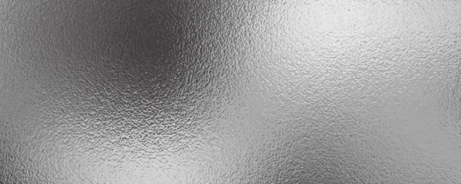 Vector shiny foil or silver metallic pattern. Texture of transparent, matte white and grey frosted glass, blur effect