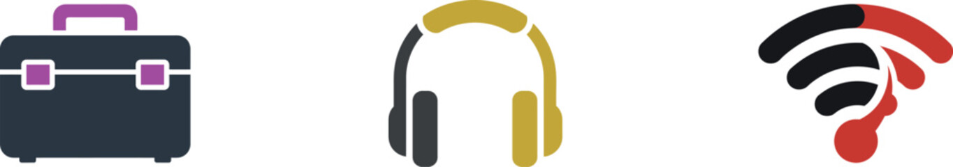 Businessman working remotely with wireless internet connection and microphone.