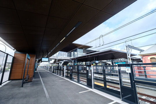 Platform of Sydenham Station of Metro North West and Bankstown Line of Sydney Metro in SYDNEY, NEW SOUTH WALES, AUSTRALIA on 12 SEP 2024
