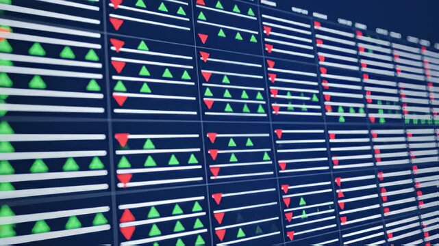 Abstract stock market data board showing trends in finance fluctuations