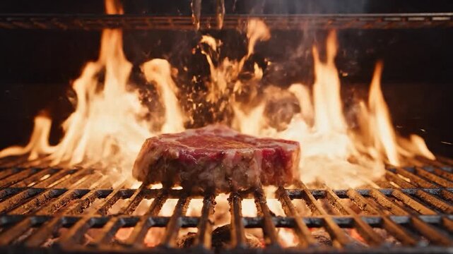 Searing Steak on a Blazing Grill