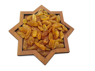 Raisin isolated on white background with clipping path. 