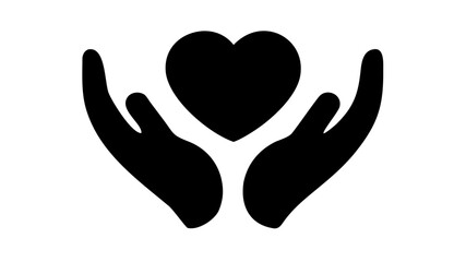 Obraz premium Caring hands cradling a heart symbolizing love and support