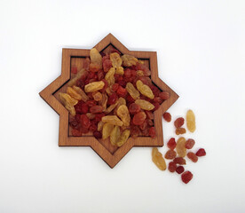 Raisin isolated on white background with clipping path. 