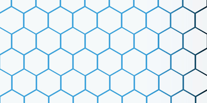 White 3d hexagonal technology vector abstract background. Blue bright energy flashes under hexagon in modern technology futuristic background vector illustration. White honeycomb texture grid.