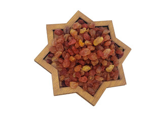 Raisin isolated on white background with clipping path. 