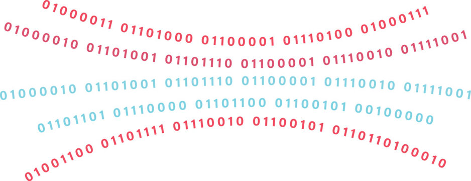Binary Data Stream Technology Illustration