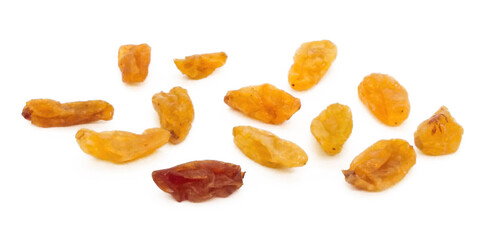 Raisin isolated on white background with clipping path. 