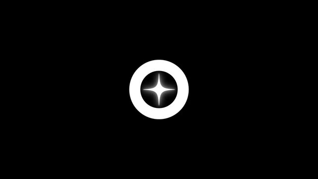 Twinkling stars animation loop, white cartoon doodle sparkle, flat vector blinking stars, glitter shine effect, festive overlay motion, smooth seamless loop, 4k quality, Black background video