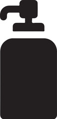 Cosmetic Pump Bottle Dispenser Icon Silhouette Vector