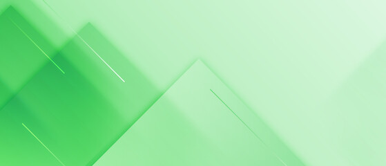 Modern green abstract presentation background featuring layered geometric shapes