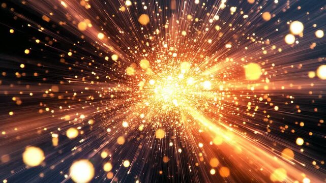 Dynamic particle effects creating a vibrant explosion of light and color in a digital universe, Digital Background Particles Effects footage