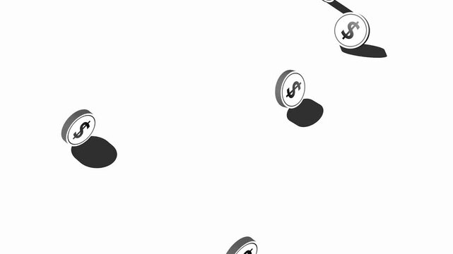 Abstract Pattern with Magnifying Glass coin Icons 