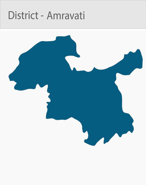 Amravati_Map detailed map illustration graphic for educational reference, geographic visualization, design layouts, presentations, digital media and p