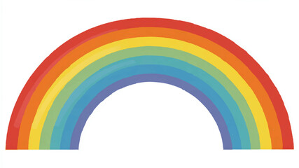 Rainbow Arc: Colorful Spectrum Illustration on White

