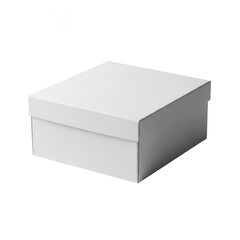 Naklejka premium White gift box on white background isolated on transparent background