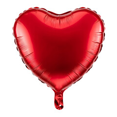Obraz premium Heart-shaped Balloon in Bright Red Color Displayed for a Celebration or Event in a Festive Setting