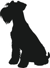 Schnauzer silhouette, Schnauzer outline, Schnauzer shape, Schnauzer icon, Schnauzer dog, Terrier silhouette, Terrier outline, Pet silhouette, Puppy silhouette, Animal silhouette