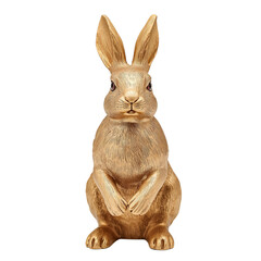 Fototapeta premium Decorative Rabbit Figure Holding Flower in Small Vase for Spring Celebration or Home Decoration