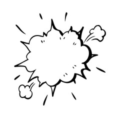 Hand Drawn Comic Explosion - Dynamic Doodle Boom Effect Cartoon Elements © Art Gallery420