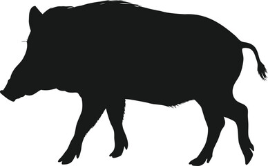 Boar silhouette, Boar outline, Boar shape, Boar icon, Wild boar, Hog silhouette, Hog outline, Pig silhouette, Pig outline, Boar animal, Farm animal, Forest animal, Wildlife silhouette, Animal silhouet