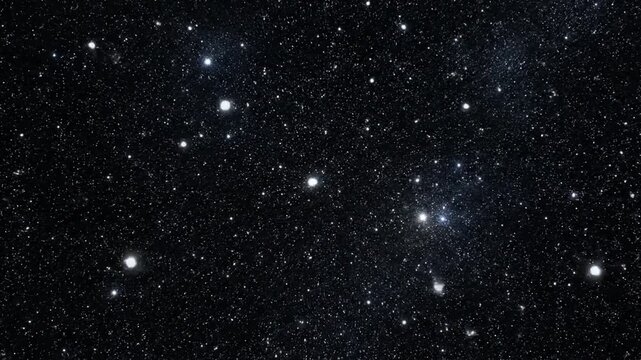 Cosmic night sky sparkling stars and celestial patterns against darkness