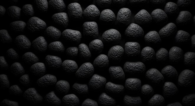 Heart shaped dark chocolate truffles close up in black background romantic gift dessert texture