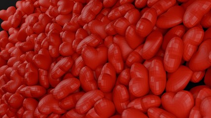 corazones 3d amor San Valent&iacute;n