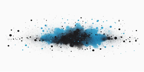 A vibrant green watercolor design featuring an abstract grunge ink splat with colorful liquid paint drops and artistic brush strokes on a textured vector illustration pattern