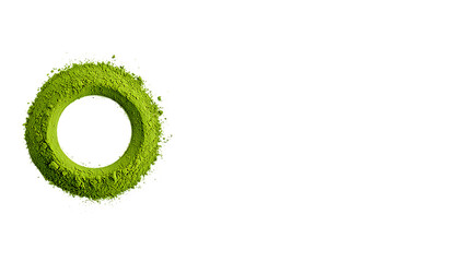 Vibrant ring of powder forms a crisp circle on white, leaving copy space for branding, packaging, menus, or wellness ads.