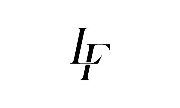 LF initial letters logo or LF monogram