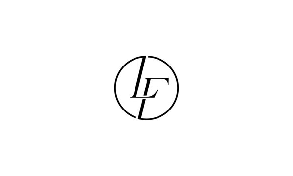 LF initial letters logo or LF monogram