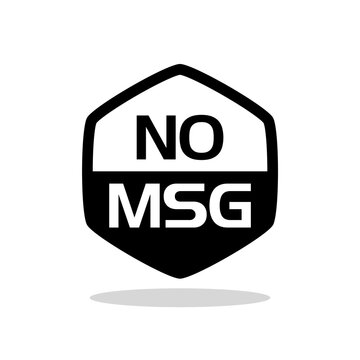 No MSG sign icon with shadow