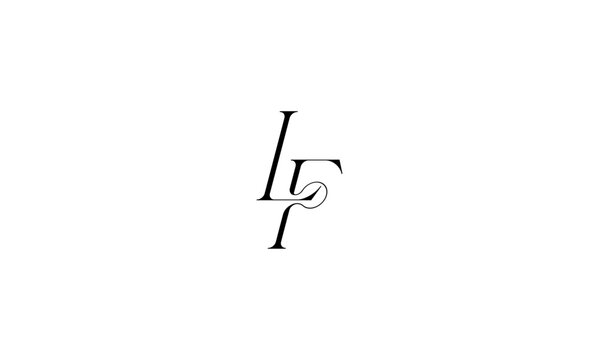 LF initial letters logo or LF monogram