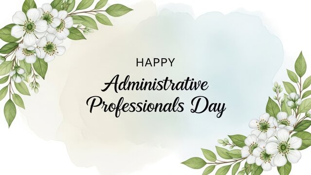 Administrative professionals day celebration with floral accents