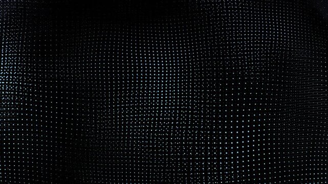 Fondo para motion graphics en loop perfecto 4K, rejilla de puntos y part&iacute;culas azules con ondas digitales, abstracto tecnol&oacute;gico