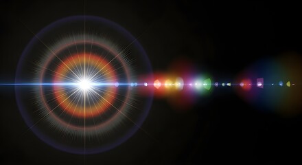 Fototapeta premium Spectra of light through a prism or a rainbow formation