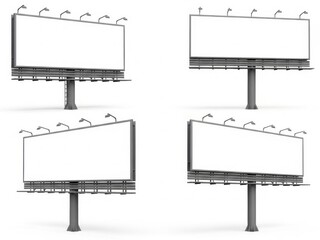 Obraz premium Set of four empty billboard templates