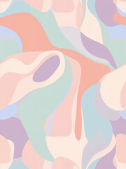 Naklejka premium Abstract organic shapes pattern illustration, seamless composition