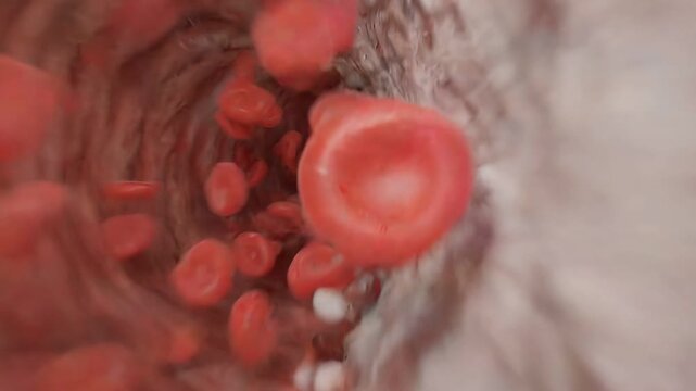 Blood Clot Formation Inside a Blood Vessel