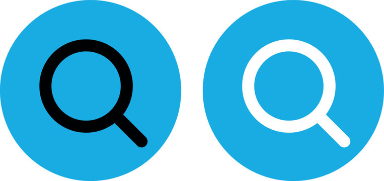 search icon button. magnifier icon.