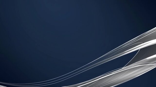 A blue and silver wave with a black line in the middle. The blue and silver color scheme gives the image a calm and serene mood
