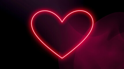 Electric Heart Glow Intense Pink Light Concept