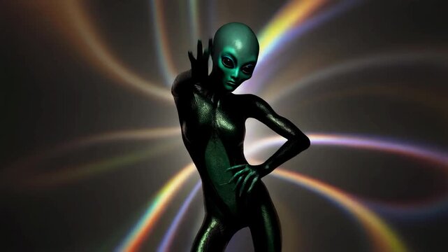 Sci-Fi Horror Animation of Body Jerking in Broken Movements with Eerie Silhouette