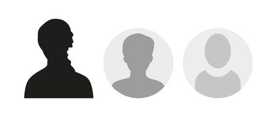 Flat illustration. Icons of man and woman. Avatar, user profile, person icon, profile picture. Suitable for social media profiles, icons, screensavers and as a template.