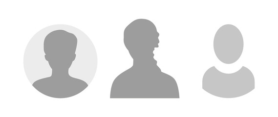 Flat illustration. Icons of man and woman. Avatar, user profile, person icon, profile picture. Suitable for social media profiles, icons, screensavers and as a template.