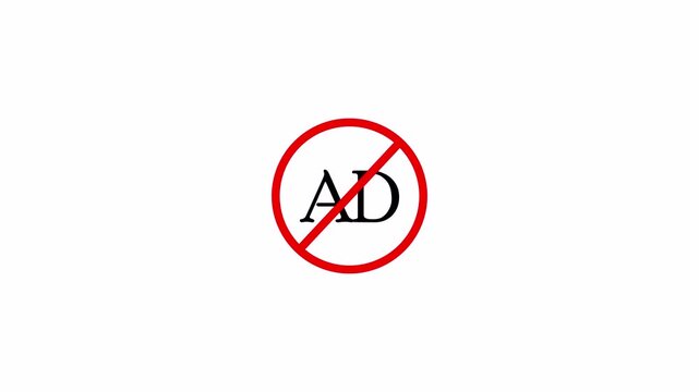 ad  not allowed  not allowed, . Lettering AND Logo Video, Luxury Ad Clothing Effects no ad crossed out mark color icon animation ad not allowed icon animation in transparent background in 4K animation